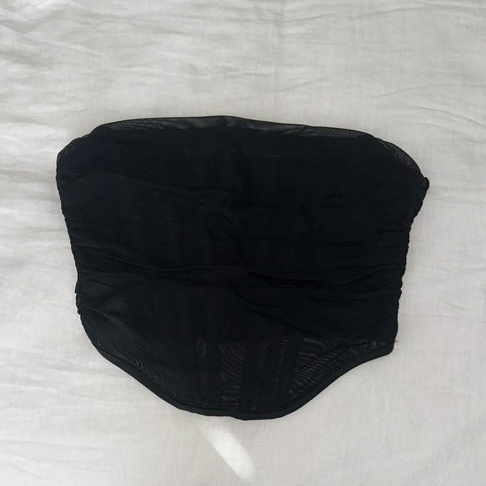 Black Strapless Top
